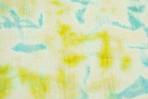Tie _ Dye Georgette Fabric Design 2  shade 1 - Rooh Silhouettes