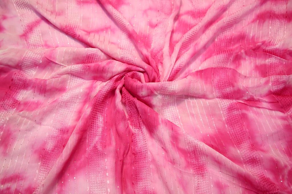Tie _ Dye Georgette Fabric Design 2 shade 3 - Rooh Silhouettes