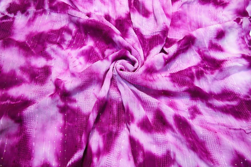 Tie _ Dye Georgette Fabric Design 2 shade 4 - Rooh Silhouettes